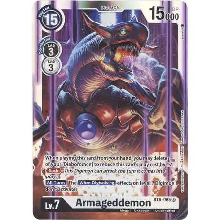 Digimon Trading Card Game Battle of Omni Super Rare Armageddenmon BT5-085