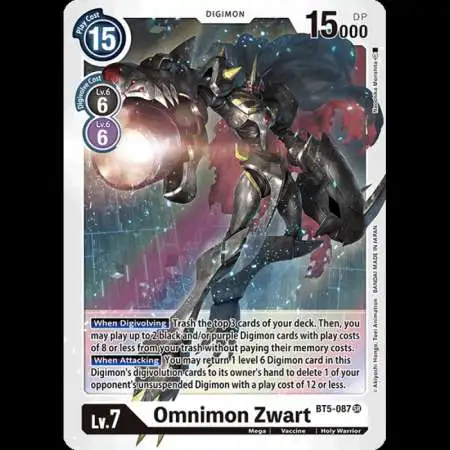 Digimon Trading Card Game Battle of Omni Super Rare Omnimon Zwart BT5-087