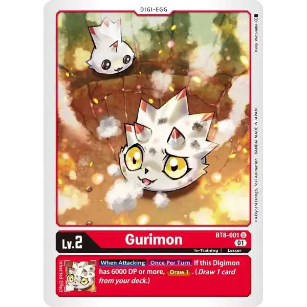 Digimon New Awakening Uncommon Gurimon BT8-001