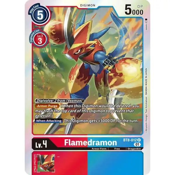Digimon New Awakening Rare Flamedramon BT8-012