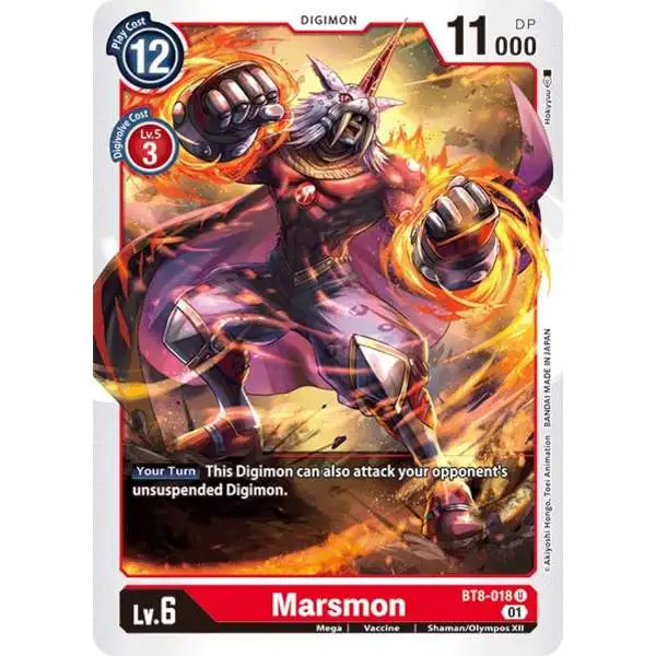 Digimon New Awakening Uncommon Marsmon BT8-018