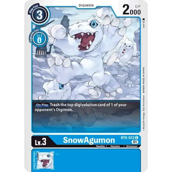 Digimon New Awakening Common SnowAgumon BT8-022