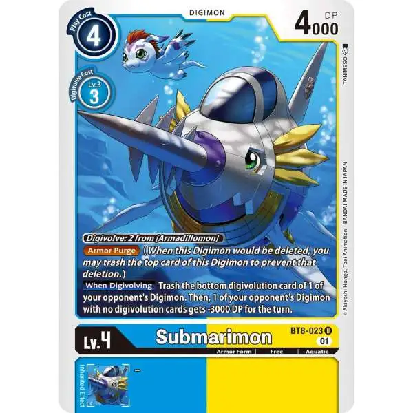 Digimon New Awakening Uncommon Submarimon BT8-023
