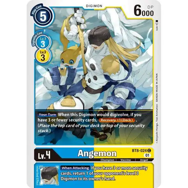 Digimon New Awakening Common Angemon BT8-024