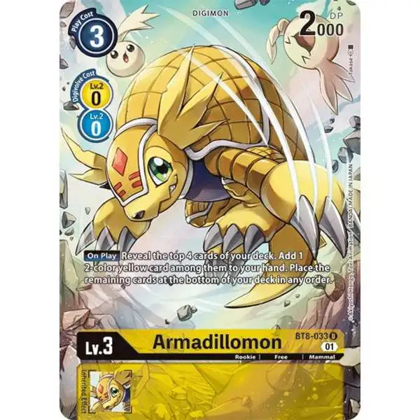 Digimon New Awakening Uncommon Armadillomon BT8-033 [Alternate Art]