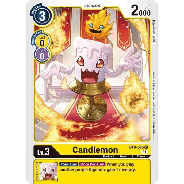 Digimon New Awakening Common Candlemon BT8-035