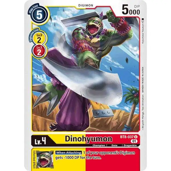 Digimon New Awakening Uncommon Dinohyumon BT8-037