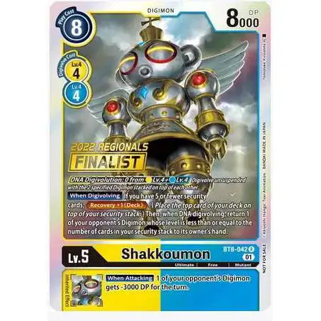 Digimon New Awakening Rare Shakkoumon BT8-042 [2022 Championship Online Finalist]