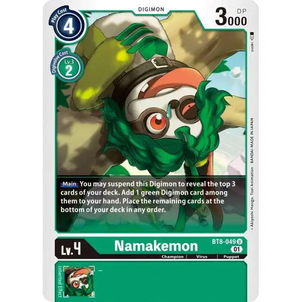 Digimon New Awakening Uncommon Namakemon BT8-049