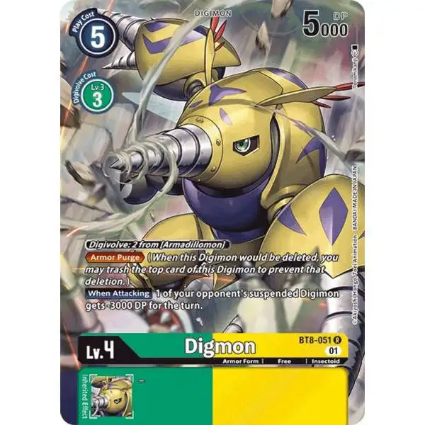 Digimon New Awakening Rare Digmon BT8-051 [Alternate Art]