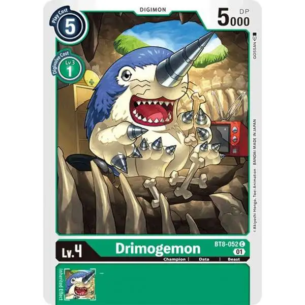 Digimon New Awakening Common Drimogemon BT8-052