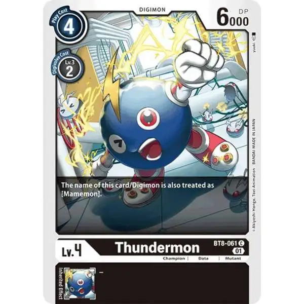 Digimon New Awakening Common Thundermon BT8-061