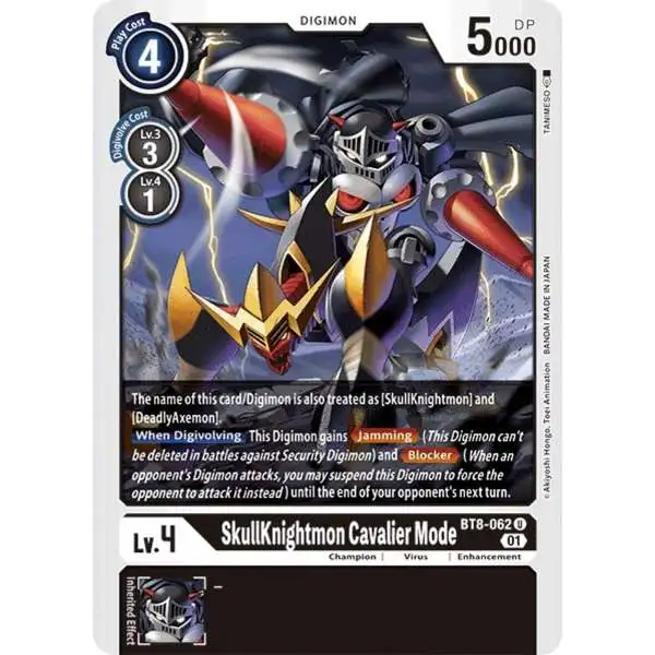 Digimon New Awakening Uncommon SkullKnightmon Cavalier Mode BT8-062