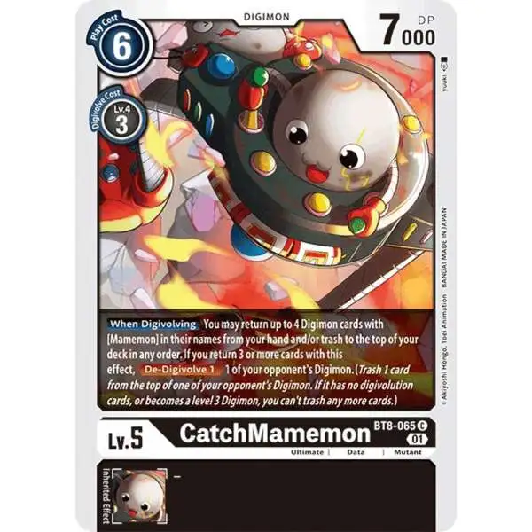 Digimon Trading Card Game New Awakening Common CatchMamemon BT8-065