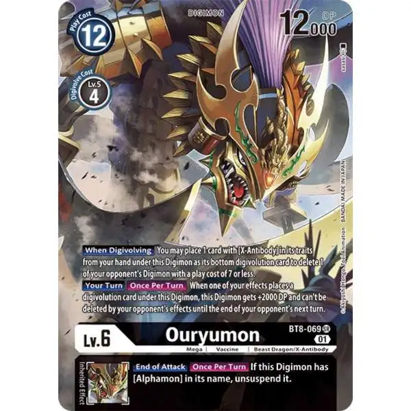 Digimon New Awakening Super Rare Ouryumon BT8-069 [Alternate Art]