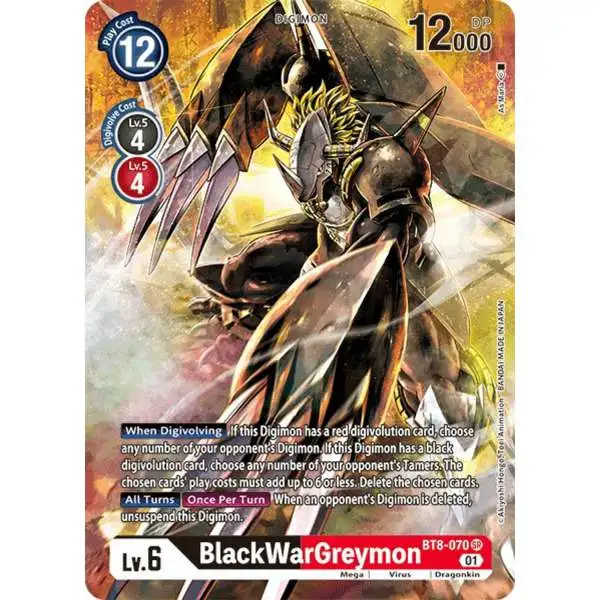 Digimon New Awakening Super Rare BlackWarGreymon BT8-070 [Alternate Art]