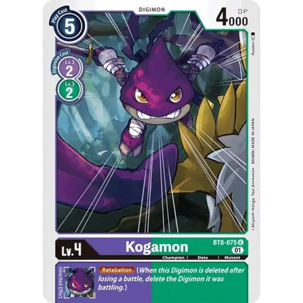 Digimon New Awakening Uncommon Kogamon BT8-075