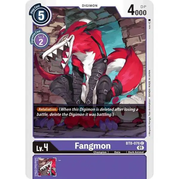 Digimon New Awakening Common Fangmon BT8-076