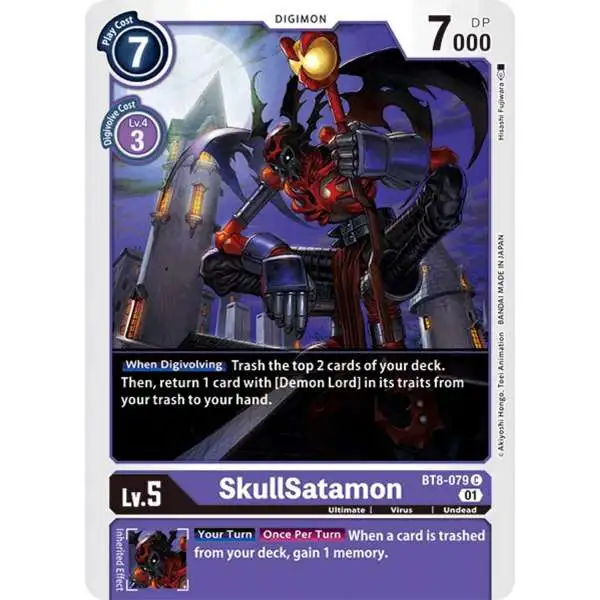 Digimon New Awakening Common SkullSatamon BT8-079