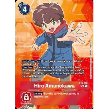 Digimon Trading Card Game New Awakening Rare Hiro Amanokawa BT8-086 [Double Pack 2 Alt Art]