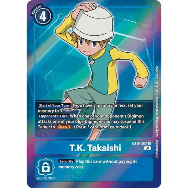 Digimon New Awakening Uncommon T.K. Takaishi BT8-087 [Box Topper]