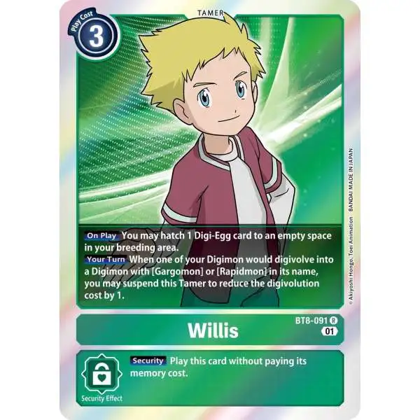 Digimon New Awakening Rare Willis BT8-091