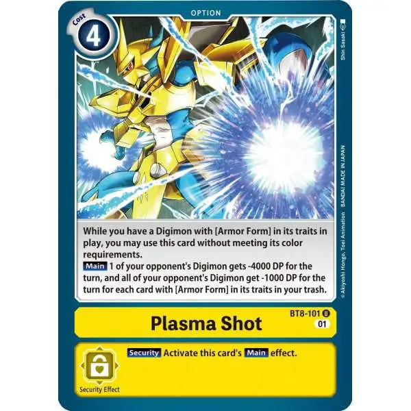 Digimon New Awakening Uncommon Plasma Shot BT8-101