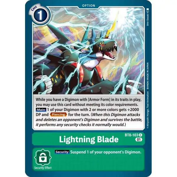 Digimon New Awakening Common Lightning Blade BT8-103