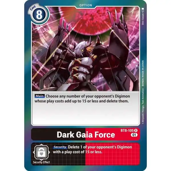 Digimon New Awakening Rare Dark Gaia Force BT8-105