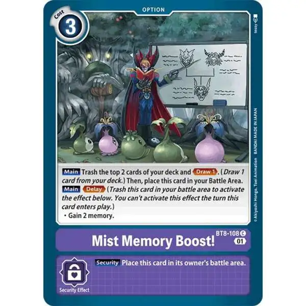 Digimon Trading Card Game New Awakening Common Mist Memory Boost! BT8-108