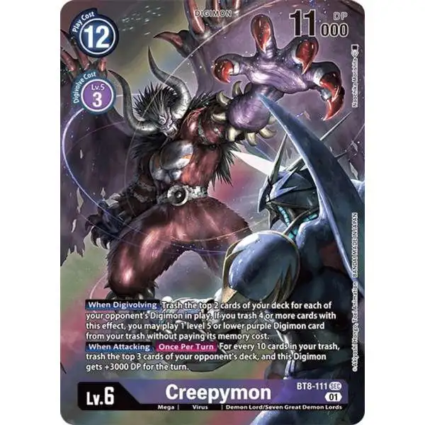 Digimon Trading Card Game New Awakening Secret Rare Creepymon BT8-111 [Alternate Art]