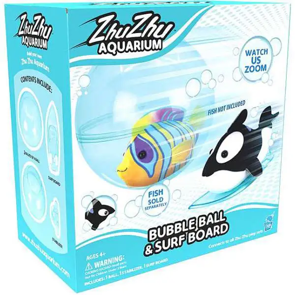 Zhu Zhu Aquarium Bubble Ball & Surf Board Interactive Fish Accessory Playset [Fish NOT Included!]