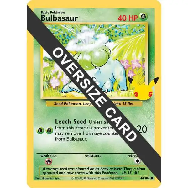 Pokemon Promo Bulbasaur #44 [Oversized]