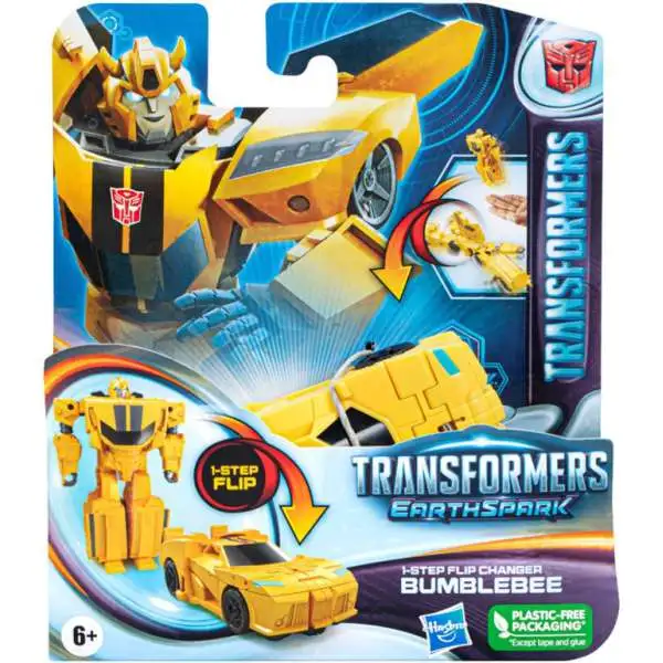Transformers Earthspark 1 Step Flip Changer Bumblebee Action Figure [Damaged Package]