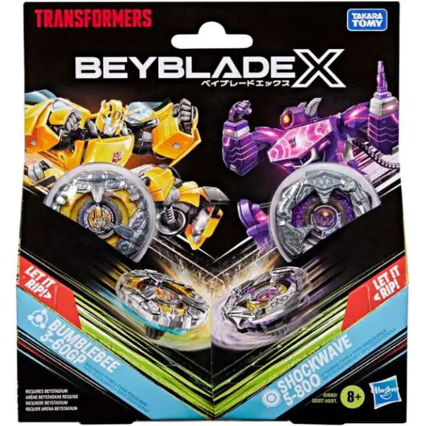 Beyblade X Transformers Bumblebee 3-60GP vs. Shockwave 5-80O