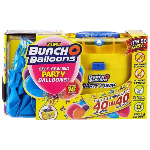 Bunch O Balloons Party Pump [16 Blue Balloons, Damaged Package]