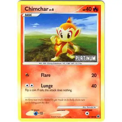 Pokemon Trading Card Game Promo Cards Rare Holo Chimchar #56 [2009 Burger King]