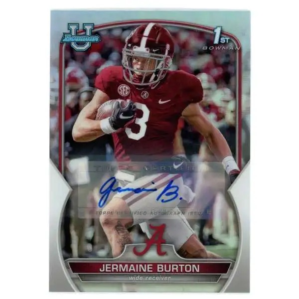 NFL 2022 Bowman University 1st Bowman Refractor 241/499 Jermaine Burton #62 [Auto]