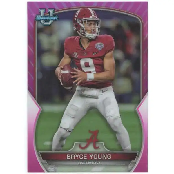 NFL Carolina Panthers 2022 Bowman University Chrome Pink Refractor Bryce Young #1 [Rookie]