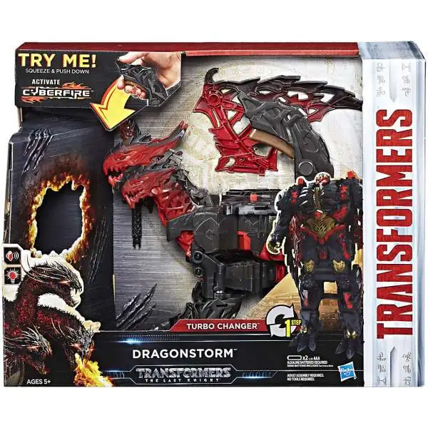 Transformers The Last Knight MEGA 1 Step Turbo Changer Dragonstorm 4.25" Action Figure [Activate Cyberfire]