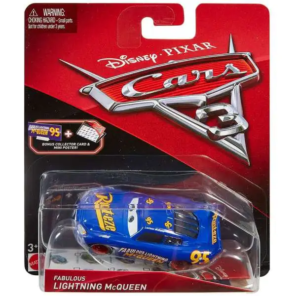 Disney / Pixar Cars Cars 3 Fabulous Lightning McQueen Diecast Car [Bonus Collector Card]