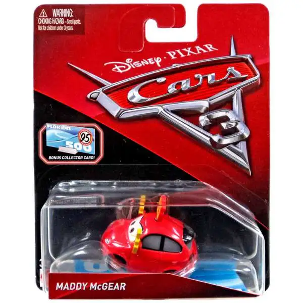 Disney / Pixar Cars Cars 3 Maddy McGear Diecast Car [Bonus Collector Card]