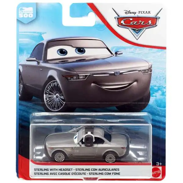 Disney / Pixar Cars Cars 3 Florida 500 Sterling with Headset Diecast Car [Version 2, Damaged Package]
