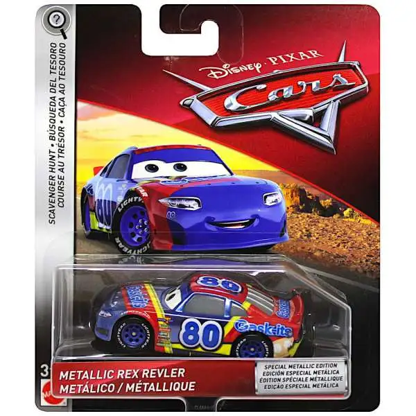 Disney / Pixar Cars 3 Scavenger Hunt Metallic Rex Revler Diecast Car