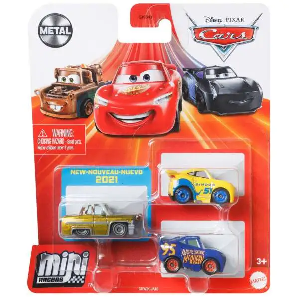Disney Pixar Cars 3 Pack Mini Racers 2022 Clutch Aid Tractor Rusteze Cruz Jackso 