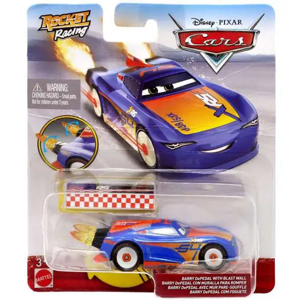 Disney / Pixar Cars Cars 3 Rocket Racing Barry DePedal with Blast Wall Diecast Car