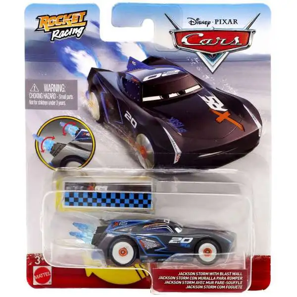 Disney / Pixar Cars Cars 3 Rocket Racing Jackson Storm with Blast Wall Diecast Car