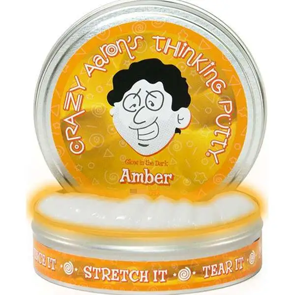 Crazy Aaron's Thinking Putty Mini Tins Amber 2-Inch