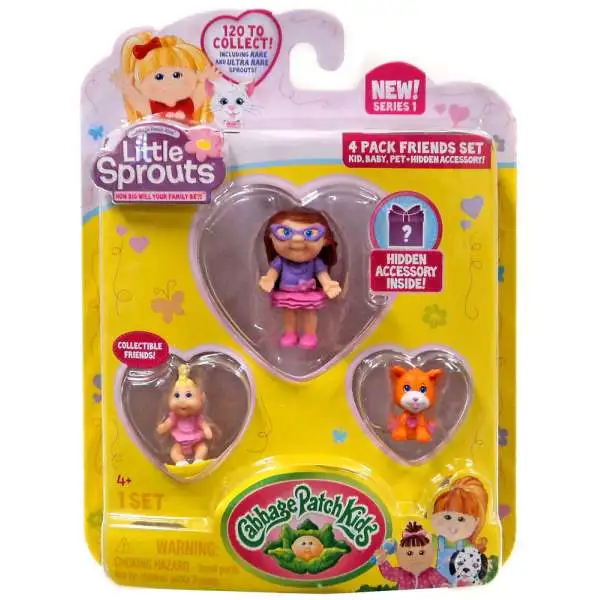 Cabbage Patch Kids Little Sprouts Colleen Eryn Mini Figure 4-Pack