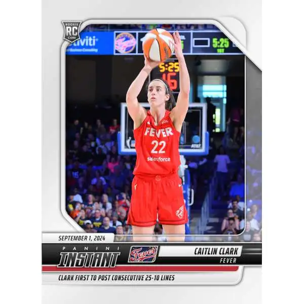 WNBA Indiana Fever 2024 Instant Basketball Caitlin Clark #195 [Rookie, First to Post Consecutive 25-10 Lines]